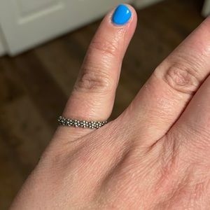 Pandora Floral chain ring Size 9